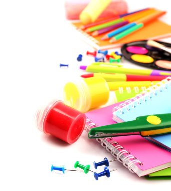 beyaz izole renkli okul Kırtasiye