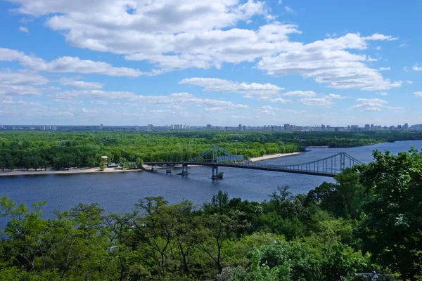 Bela vista do rio Kiev Dnipro — Fotografia de Stock