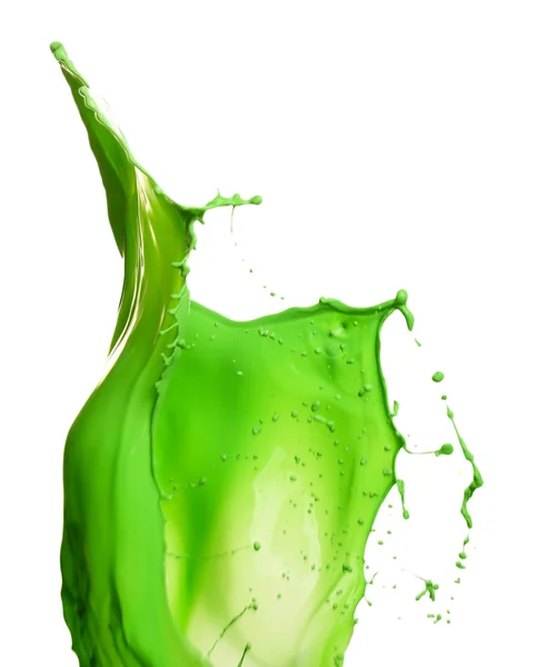 Paint splashing isolated on white — Stock Photo, Image