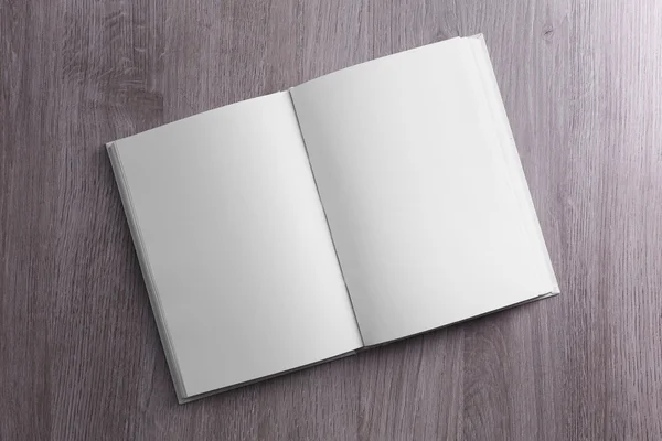 Blank book on wooden background — Stock Photo, Image