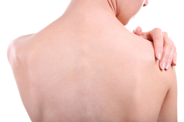 Молодая девушка с болью в спине