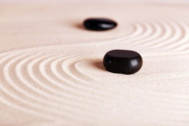 Zen bahçe taşları ile