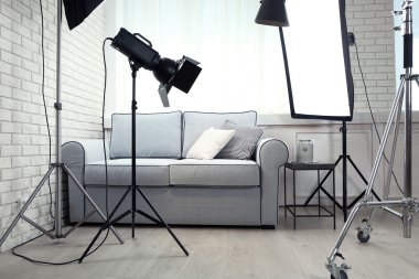 Modern iç ile fotoğraf stüdyosu