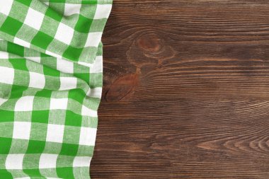 Peçete ahşap arka plan üzerinde