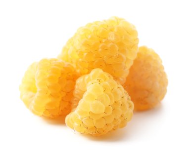 Beyaz izole sarı ahududu