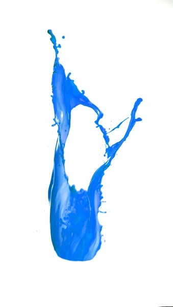 Paint splashing isolated on white — Stock Photo, Image