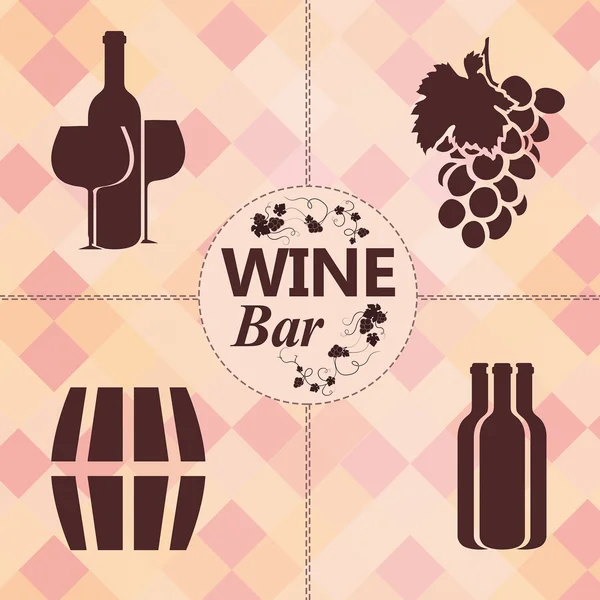 Wine bar restaurant illustration — Stock Photo, Image