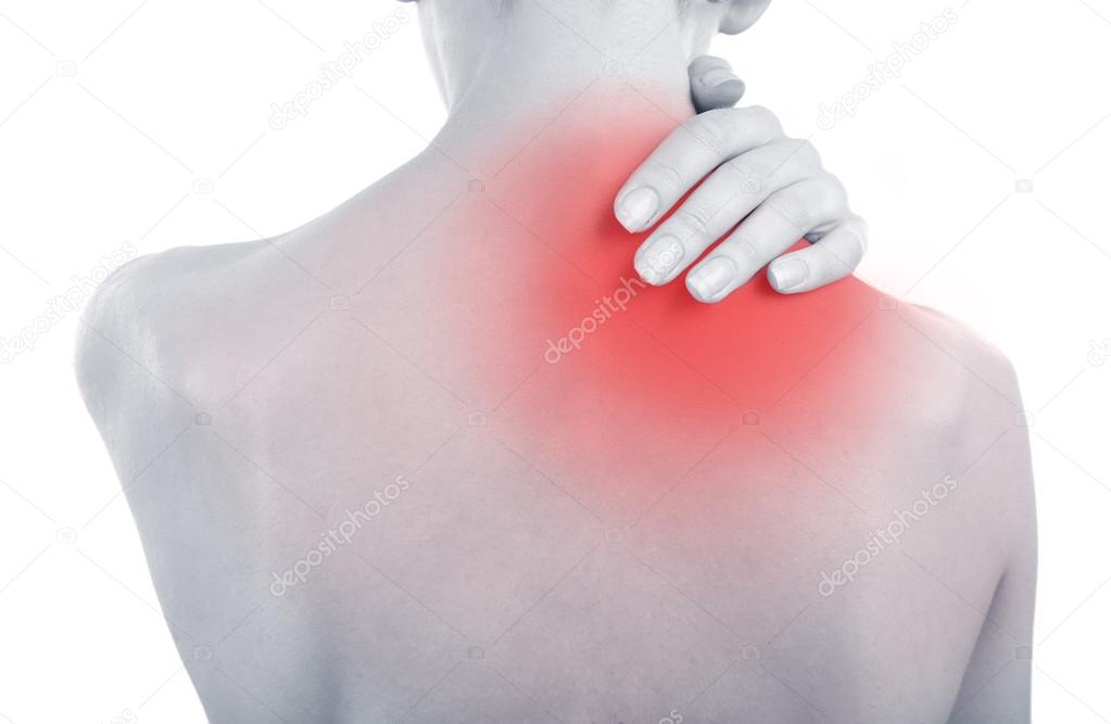 Young girl with shoulder pain