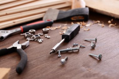 çalışma alanı inşaat araçları ile yakın çekim