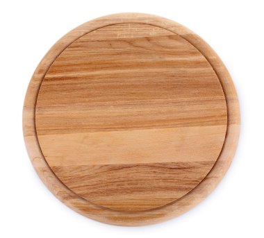 Tahta kesme tahtası beyaz üzerine izole edildi