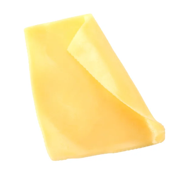 Slice of cheese isolated on white — Stock Photo, Image