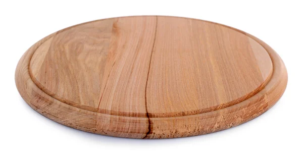 Tabla de cortar de madera aislada en blanco — Foto de Stock