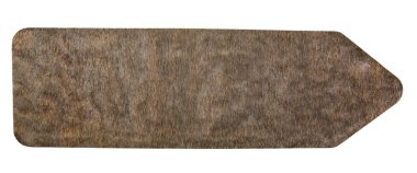 Beyaz izole ahşap işaret ok