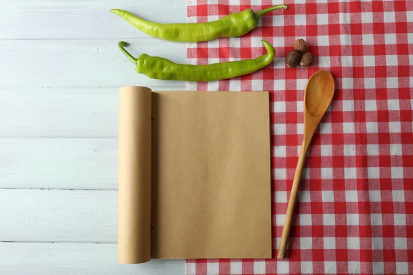 Livro de receitas aberto — Fotografia de Stock