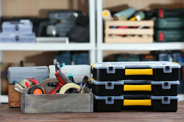 Set of tools in workshop — Stock Photo, Image