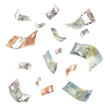 Beyaz izole Kanada Doları