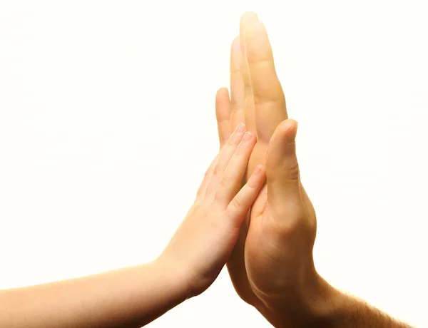 Child and mother hands together Stock Image