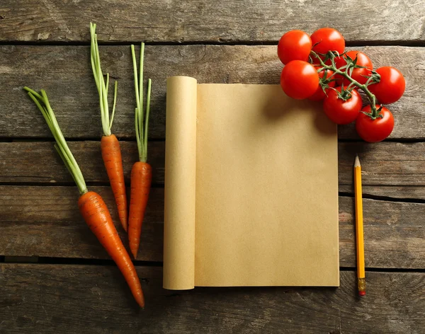 Livro de receitas aberto — Fotografia de Stock