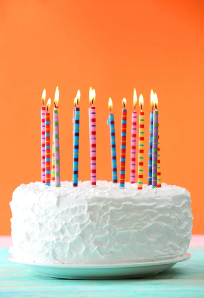 Birthday cake with candles