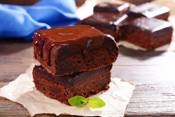 Delicious chocolate cakes — Stock Photo, Image