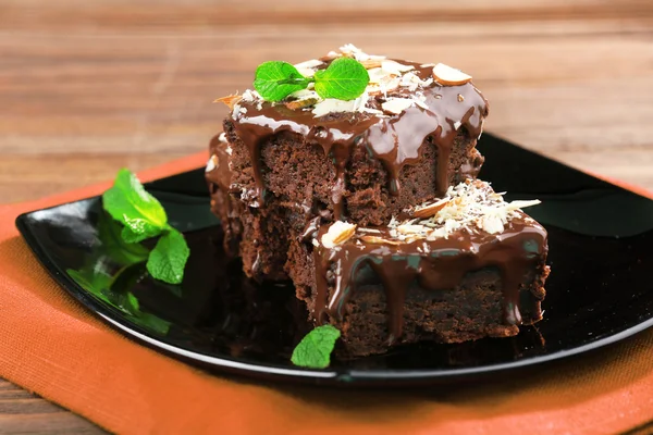 Heerlijke chocolade cake — Stockfoto