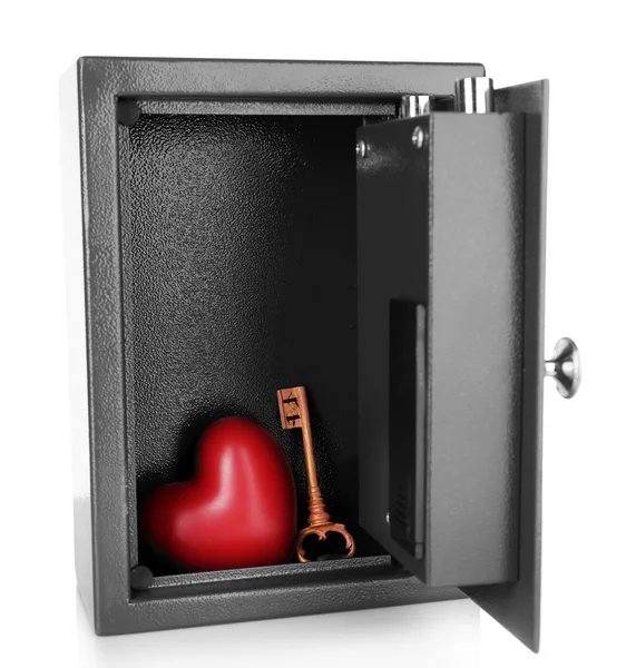 Decorative hearts in safe — Stock Photo, Image