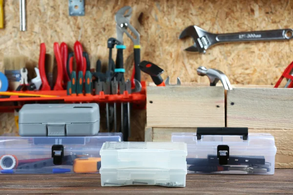 Set of tools in workshop — Stock Photo, Image