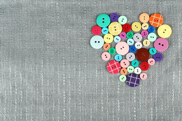 Kolorowe przyciski w kształcie serca — Zdjęcie stockowe