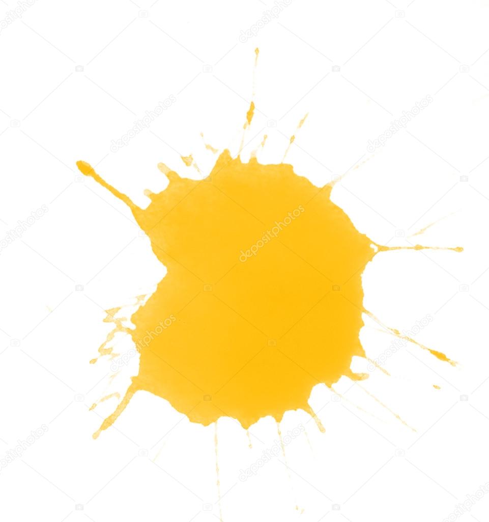 Yellow splash of paint