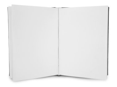 tek kitap üzerinde beyaz izole