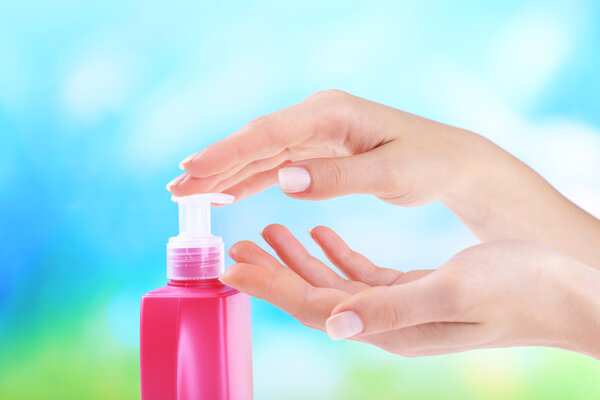 Female hands with cream