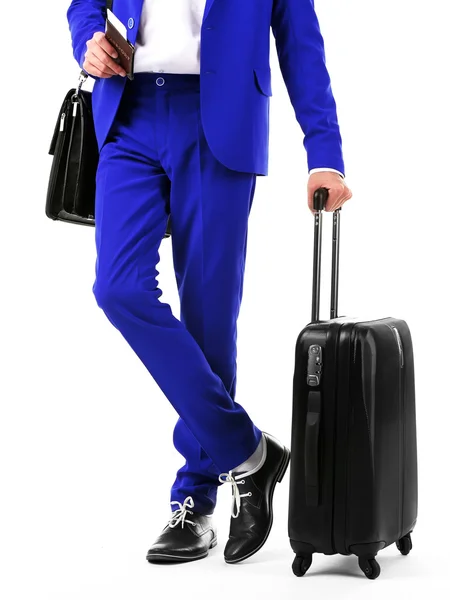 Business man with suitcase — Stock Photo, Image