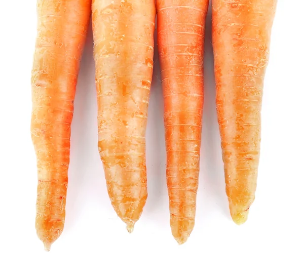 Fresh young carrots isolated on white — Stock Photo, Image