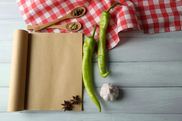 Livro de receitas aberto — Fotografia de Stock