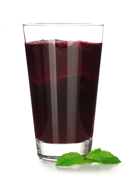 Glass of beet juice isolated on white — Stock Photo, Image