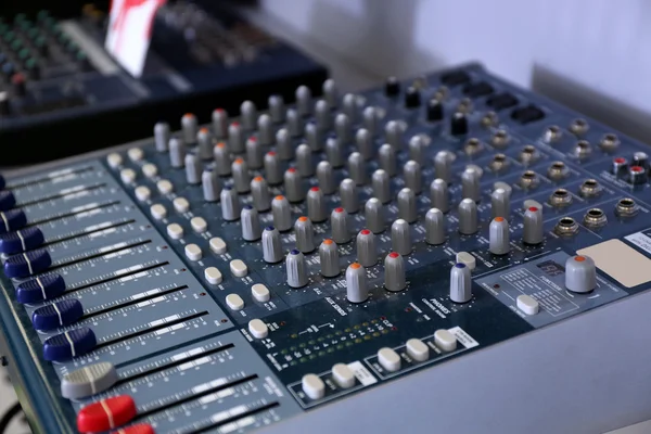 Panel de control del mezclador de música de sonido — Foto de Stock