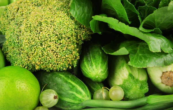 Comida verde fresca, primer plano — Foto de Stock