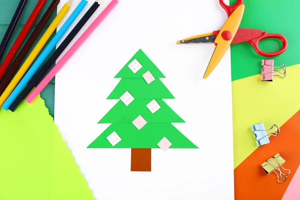Creatief papier Kerstboom — Stockfoto