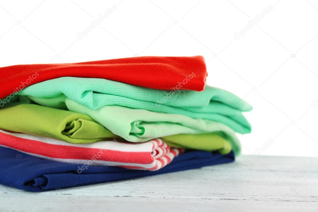 Stack of colorful clothing