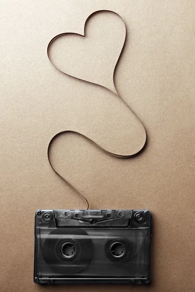Аудиокассета с магнитной лентой — стоковое фото