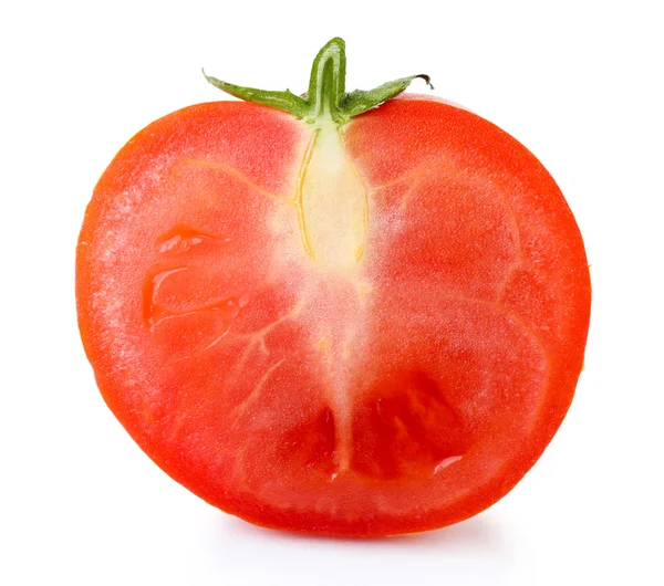 Tomate en rodajas aislado en blanco — Foto de Stock