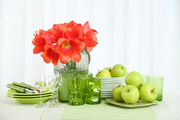 Colorful table settings — Stock Photo, Image