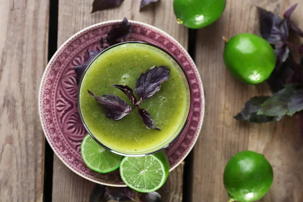 Vaso de jugo verde saludable — Foto de Stock