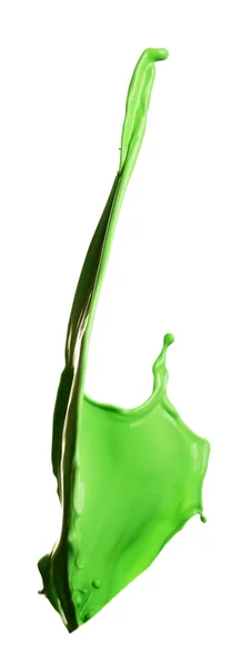 Green paint splashing — Stock Photo, Image