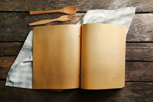 Livro de receitas aberto — Fotografia de Stock