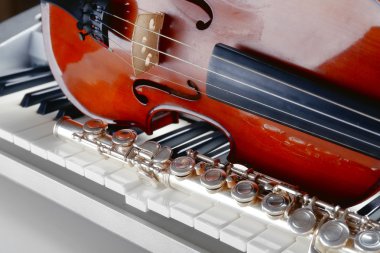 Musical instruments close up clipart