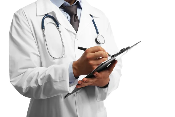 Male doctor with folder — Stock Photo, Image