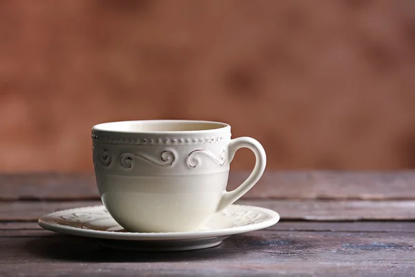 Cup of coffee on saucer — Stock Photo, Image