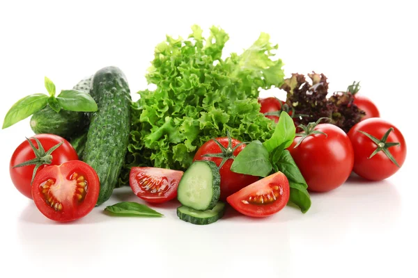 Fresh vegetables isolated on white — Stock Photo, Image