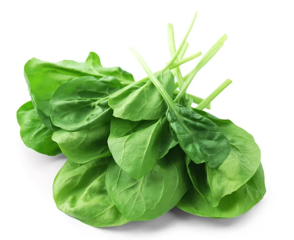 Fresh spinach leaves isolated on white — Stock Photo, Image